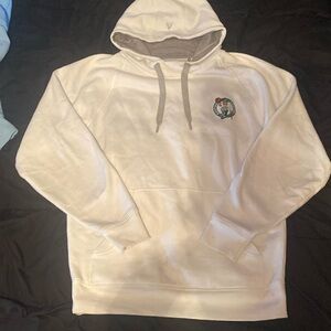White Boston Celtics hoodie size medium